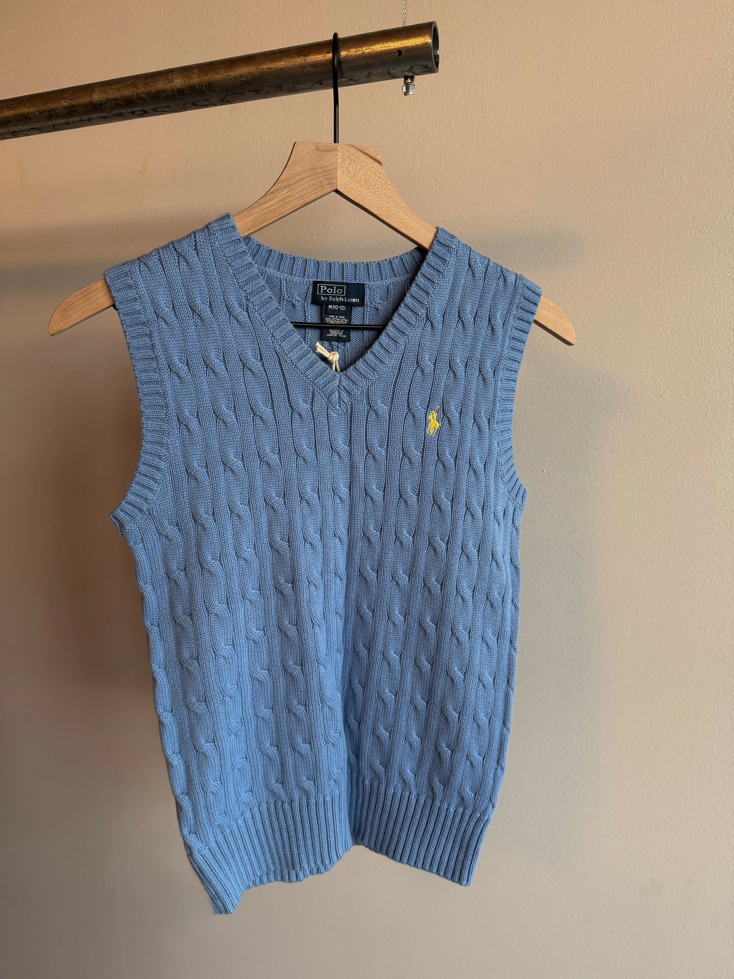 Vintage Cerulean Polo Sweater Vest