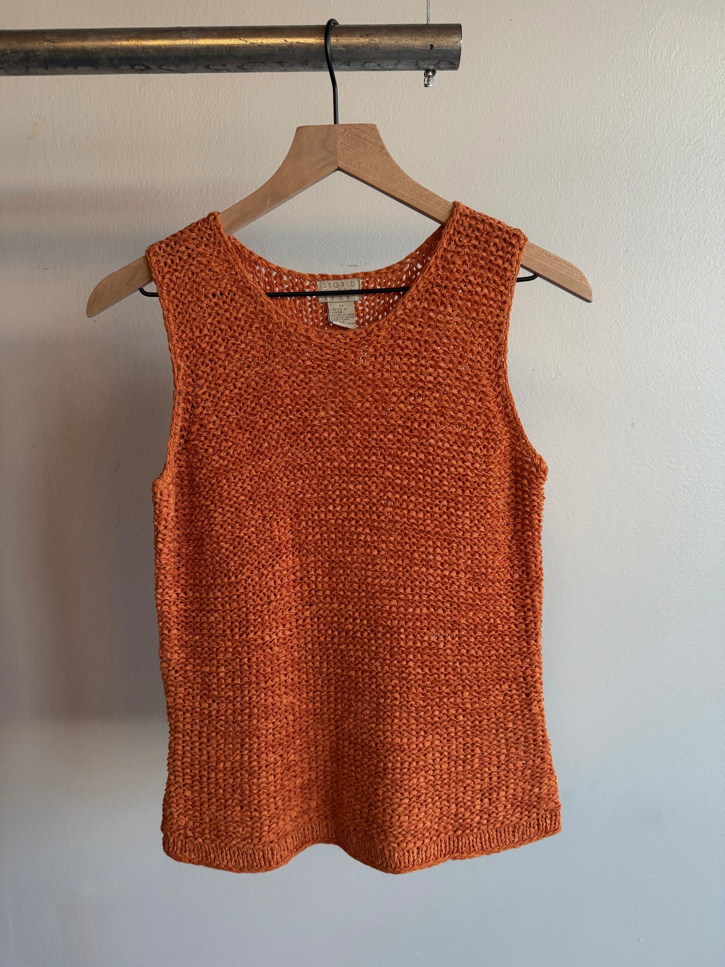 Y2K Tangerine Chunky Knit Tank
