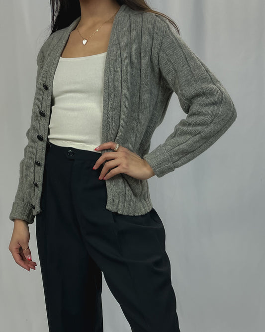 Vintage Pewter Knit Cardigan