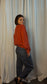 Vintage Burnt Orange Cashmere Cable Knit