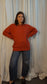 Vintage Burnt Orange Cashmere Cable Knit
