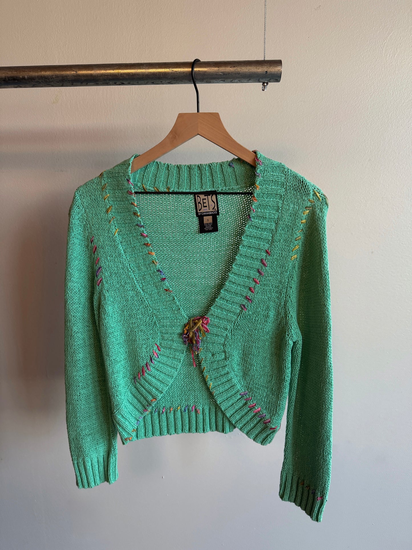 Vintage Cerulean Cropped Cardigan