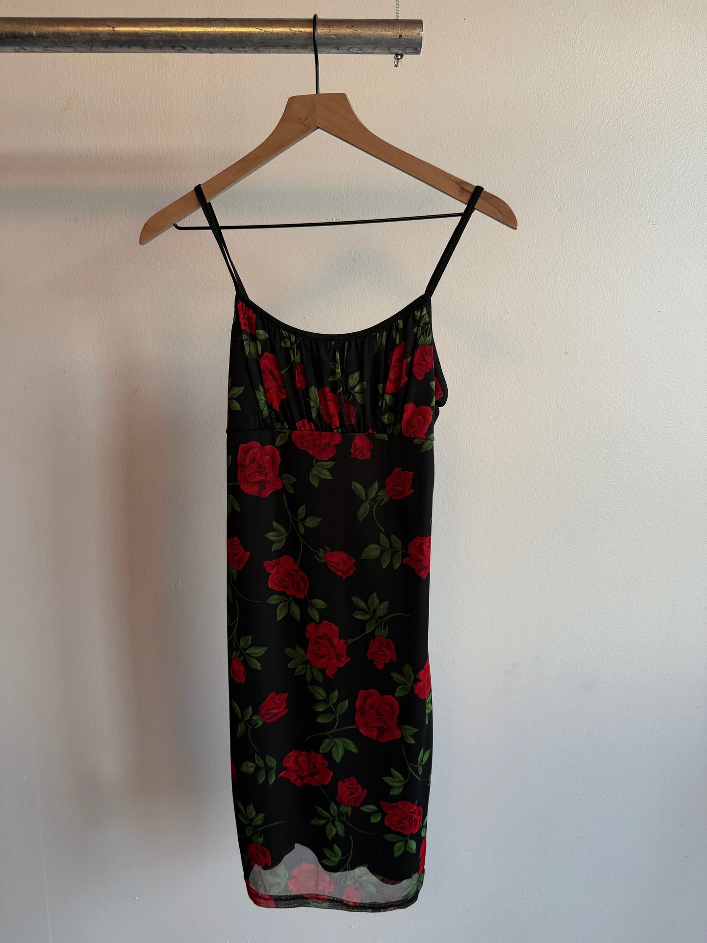 Vintage Rose Strappy Slip Dress