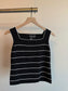 Vintage Dual Toned Square Neckline Tank