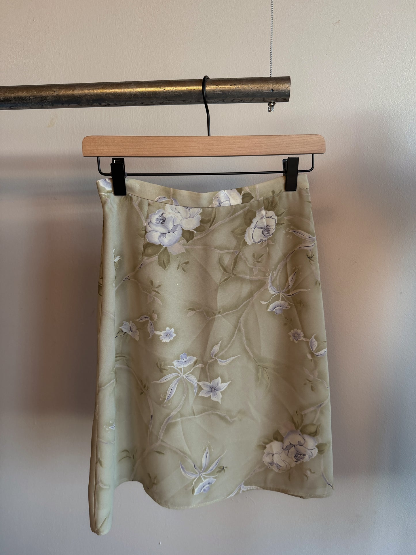 Vintage Laurel Green Floral Skirt