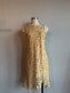 90s Canary Yellow Shift Midi Dress