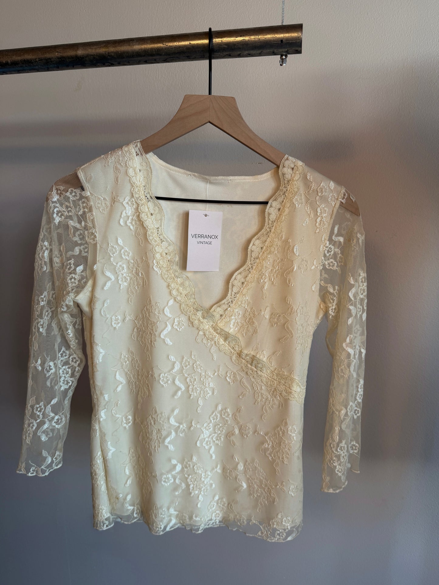Vintage Cream Lace Blouse