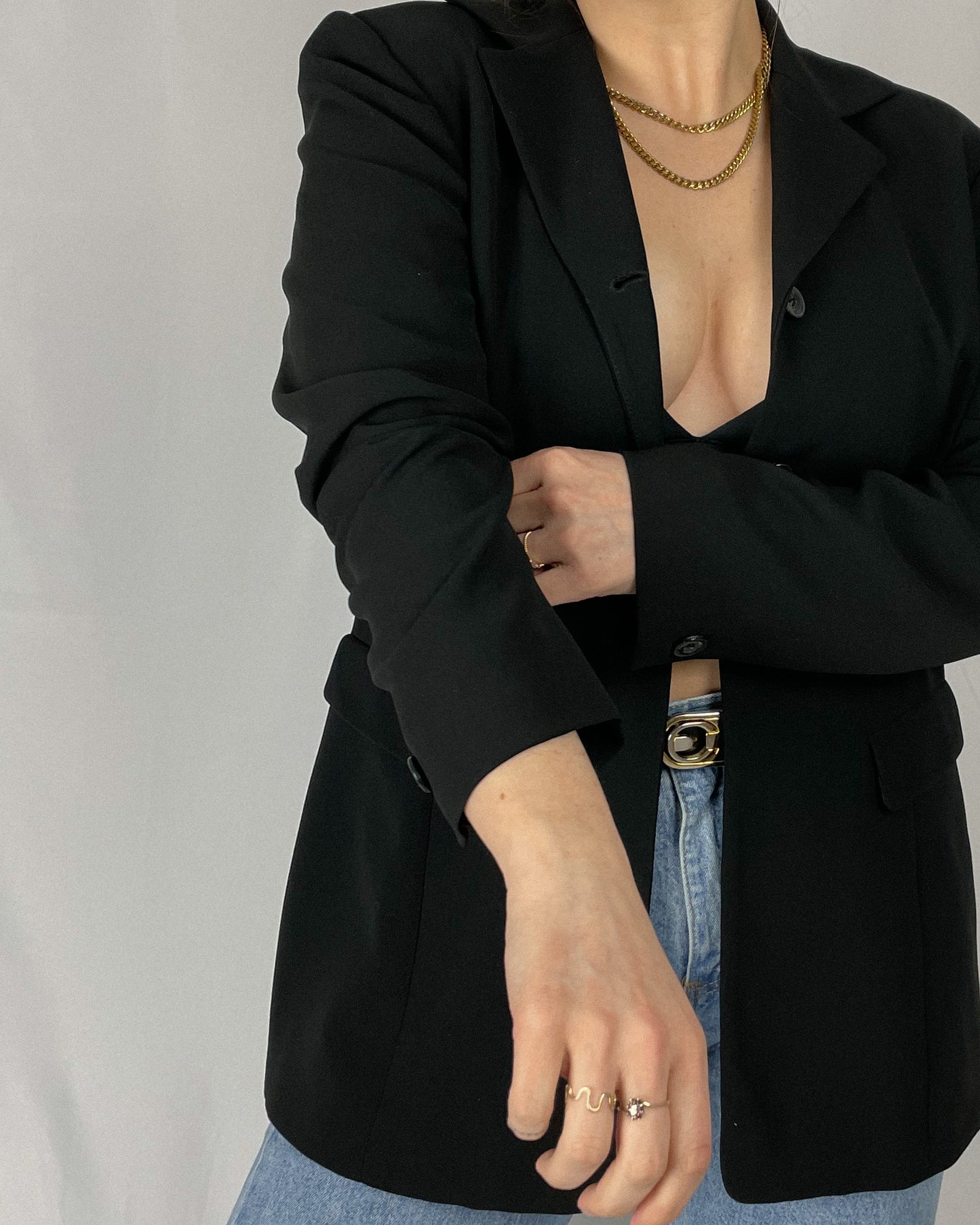 Vintage Onyx Longline Blazer